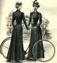 victorian women and bicycle